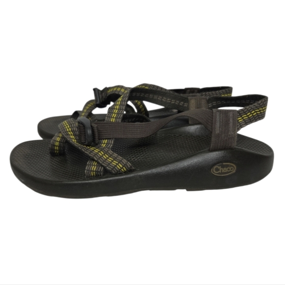 Chaco Men's Z/2 Brown Yellow Classic Toe Loop Adjustable Strap Sandal Size 12 - Picture 4 of 10